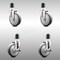 Service Caster 5 Inch 316SS Thermoplastic Rubber Swivel 1-7/8 Inch Stem Caster Brake SCC, 2PK SCC-SS316EX20S514-TPRB-2-TLB-2-178 - alternate 1